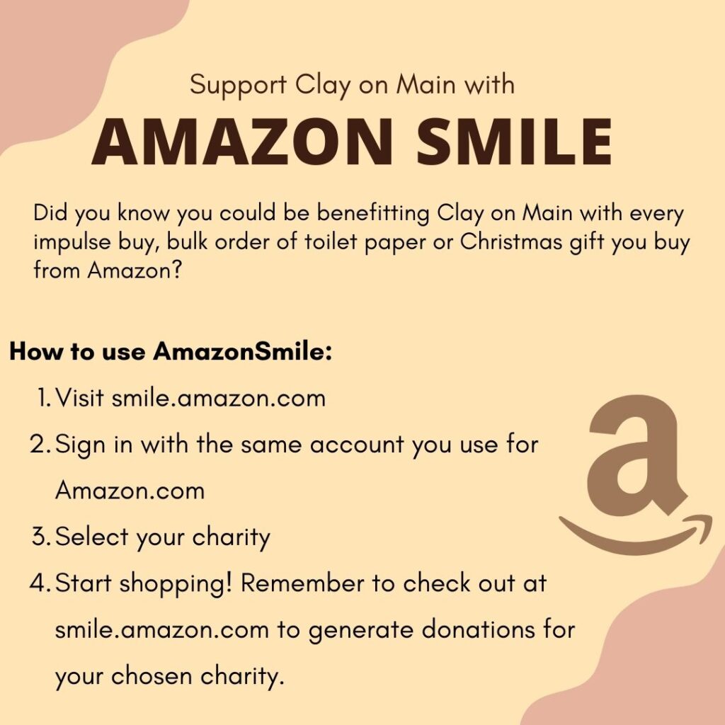 support clay on main with amazon smile