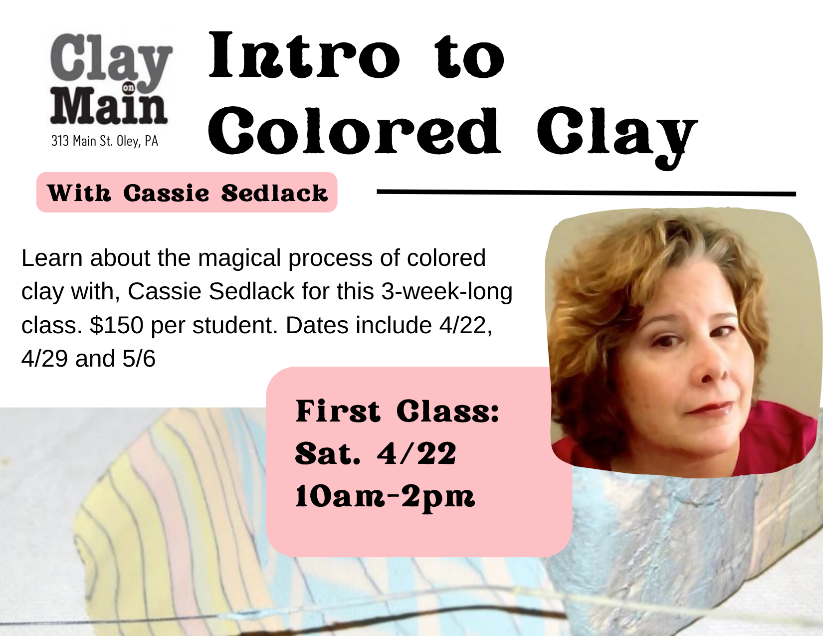 Colored Clay Class Flyer